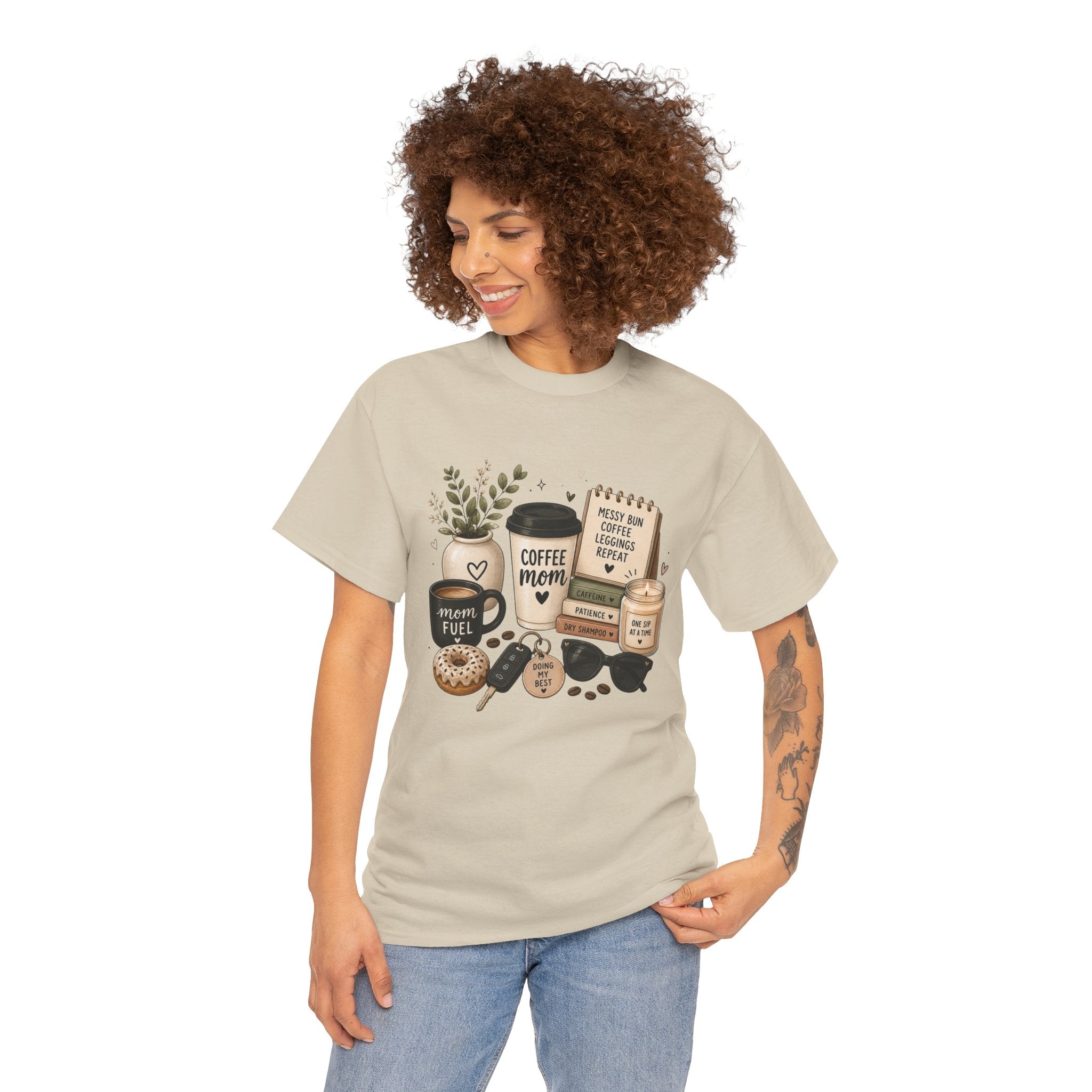 Coffee Mom Tee — Cute Coffee & Cookies Graphic T-Shirt