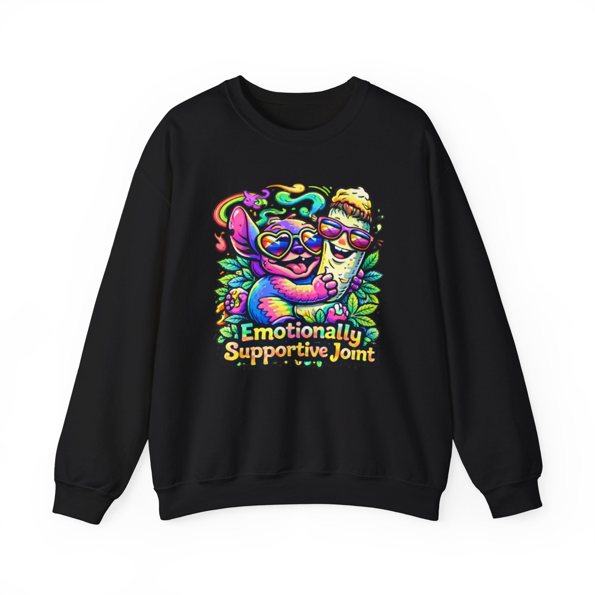 Emotionally Supportive Joint Sweatshirt — Cute Sloth & Joint Hug Graphic